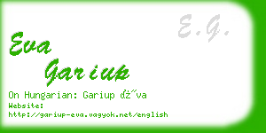 eva gariup business card